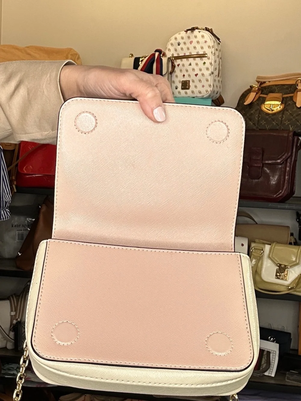 Marc Jacobs Snapshot Convertible Belt Bag Crossbody Tri-Color Saffiano Leather - Picture 11 of 12